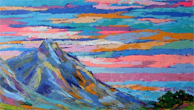 Original Art Deco Landscape Painting by Duong Dang Thanh