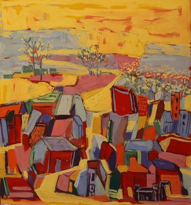 Original Art Deco Landscape Paintings by Duong Dang Thanh