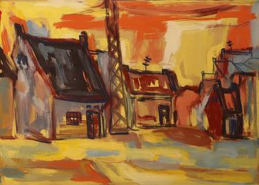 Original Abstract Expressionism Landscape Paintings by Duong Dang Thanh