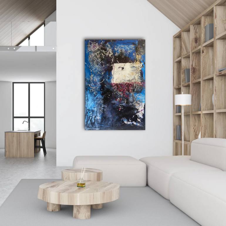 Original Collage Abstract Painting by Noemi Bolzi