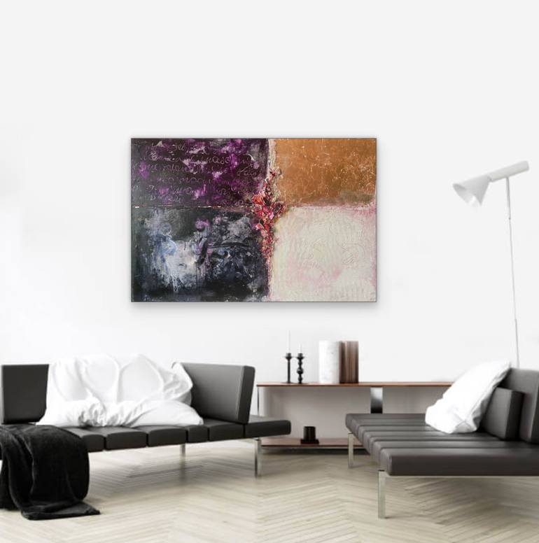 Original Collage Abstract Painting by Noemi Bolzi