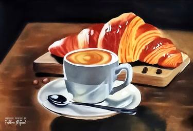 Print of Abstract Expressionism Food & Drink Paintings by Fakhra Majeed