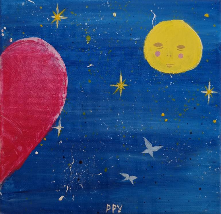 Original Conceptual Outer Space Painting by Diana Saienko