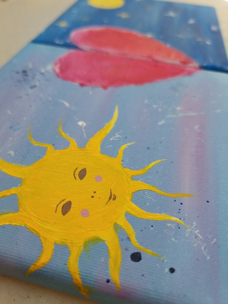 Original Conceptual Outer Space Painting by Diana Saienko