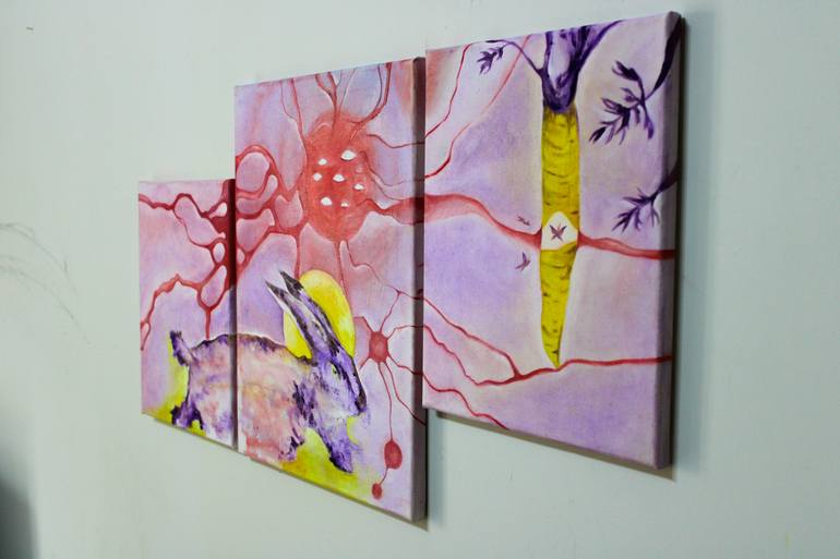 Original Surrealism Animal Painting by Diana Saienko