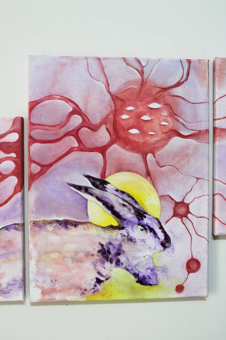Original Surrealism Animal Painting by Diana Saienko