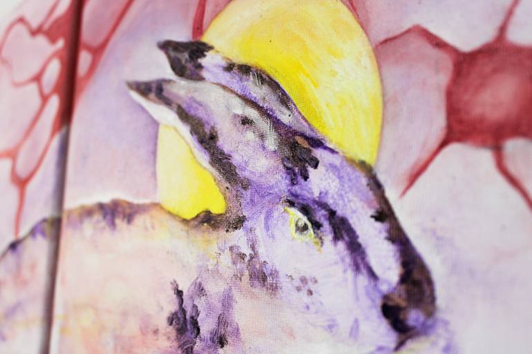 Original Surrealism Animal Painting by Diana Saienko