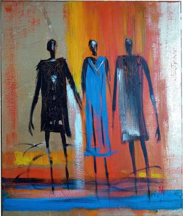 Print of Abstract People Paintings by Akaki art