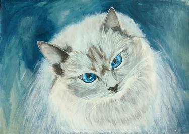 Original Cats Paintings by Artur Želobčastyj
