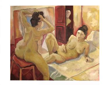 Original Expressionism Nude Paintings by Lorenzo Zanotti