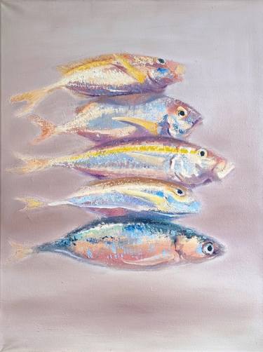 Print of Fish Paintings by Lo Post