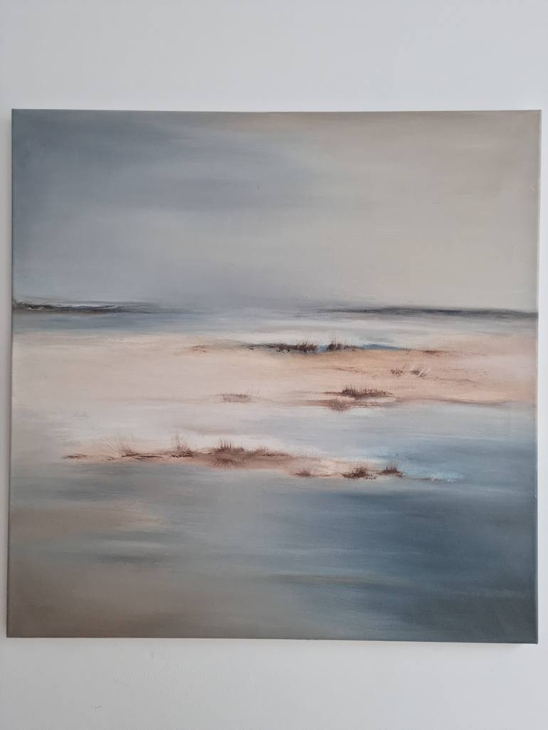 Original Minimalism Beach Painting by Alena Post