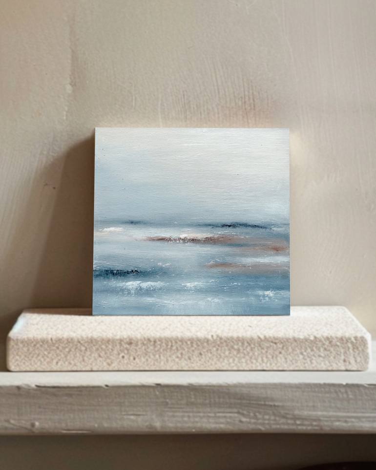 Original Minimalism Beach Painting by Alena Post