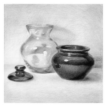 Original Classicism Still Life Drawings by Alena Post