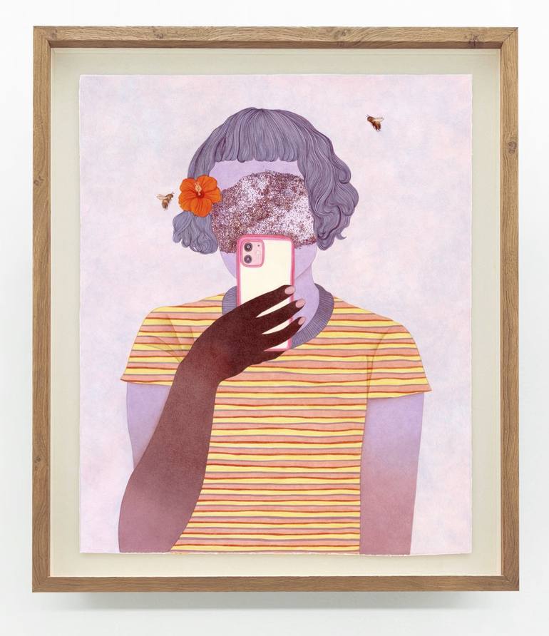 Original Contemporary People Drawing by Jessie Mahon
