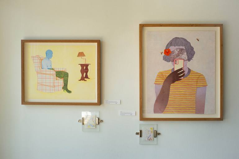 Original Contemporary People Drawing by Jessie Mahon