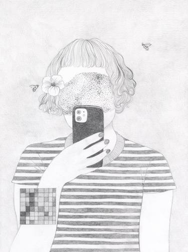 Original Contemporary People Drawing by Jessie Mahon
