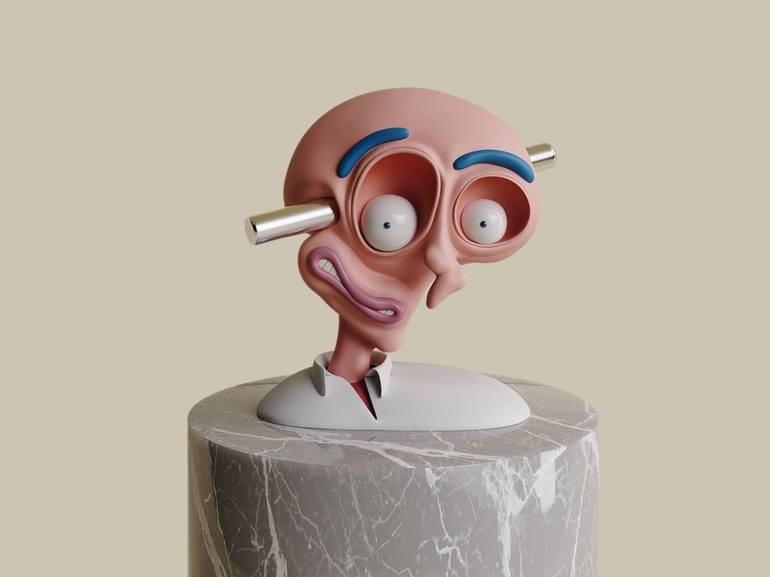 Original 3d Sculpture Cartoon Sculpture by Taras Yoom