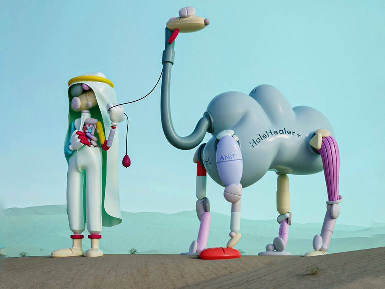 Original 3d Sculpture Interiors Sculpture by Taras Yoom