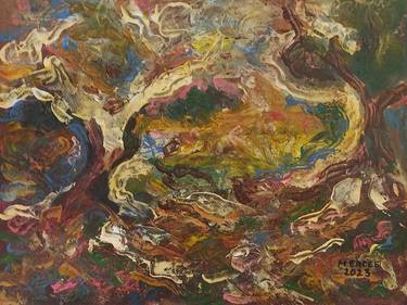 Original Expressionism Landscape Painting by Mirjana Erceg