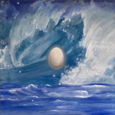 Original Surrealism Seascape Painting by Eden Miller