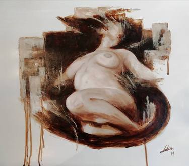 Print of Abstract Expressionism Women Paintings by Cristian Lobos