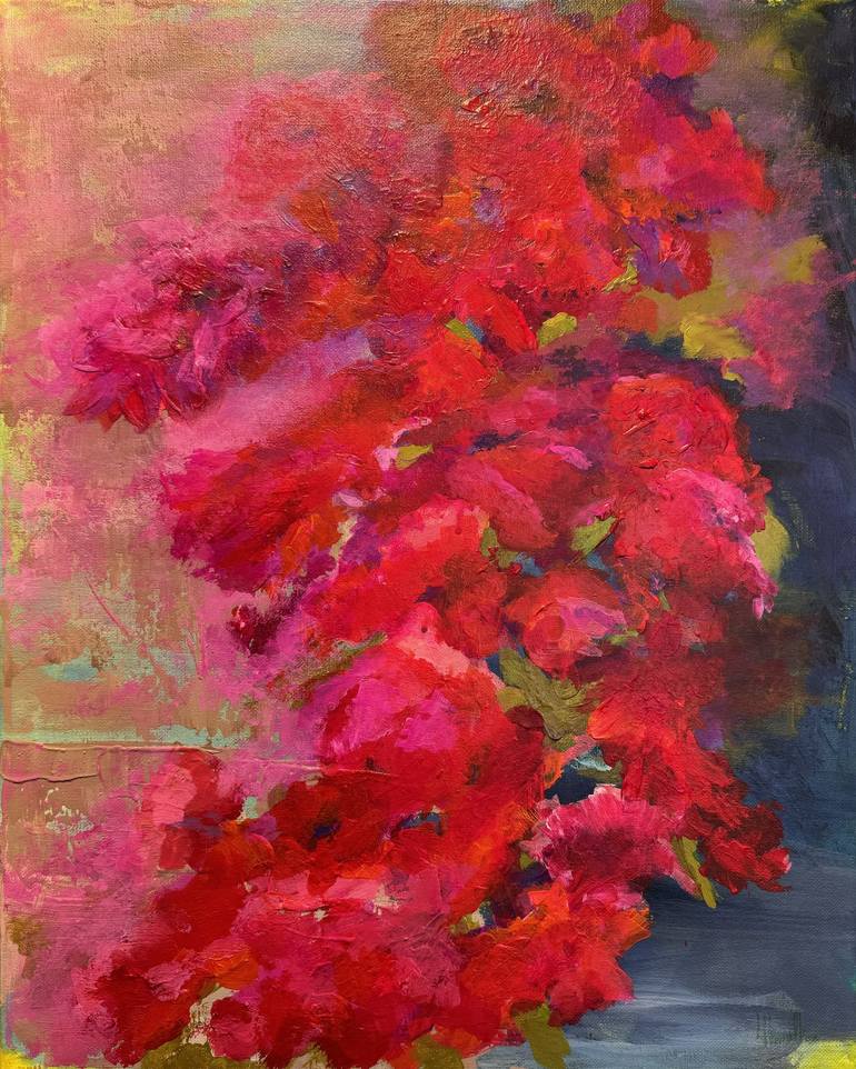 Original Contemporary Floral Painting by Linda Hamilton