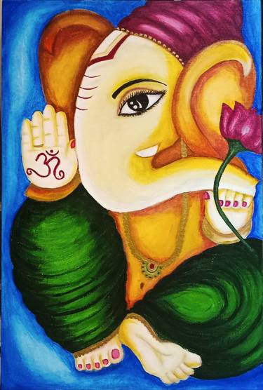 Original Art Deco Religious Paintings by Reetu Sharma