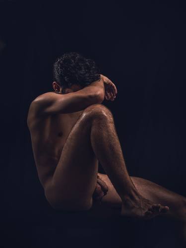 Pondering - A male nude exercise thumb