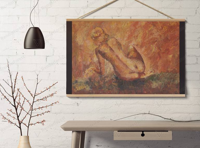 Original Impressionism Nude Painting by Wassi Wild