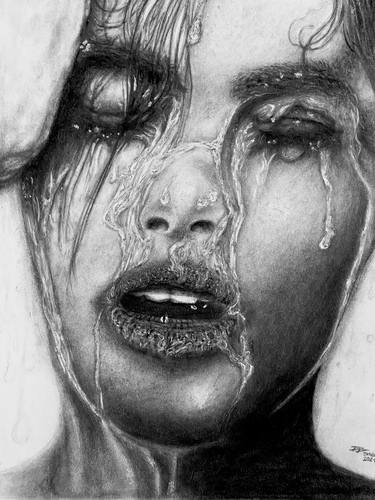 Original Realism Women Drawings by David Bezak