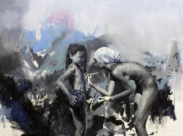 Original Figurative People Paintings by Julien Spianti