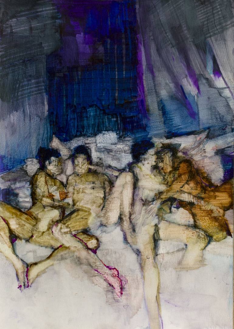 Original Figurative Erotic Paintings by Julien Spianti