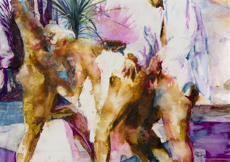 Original Figurative Erotic Paintings by Julien Spianti