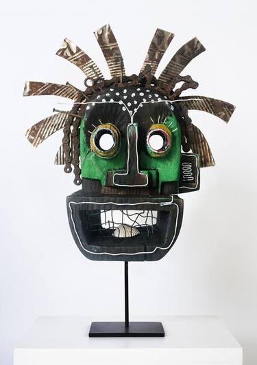 Original Modernism Graffiti Sculpture by Kenneth Kirschner