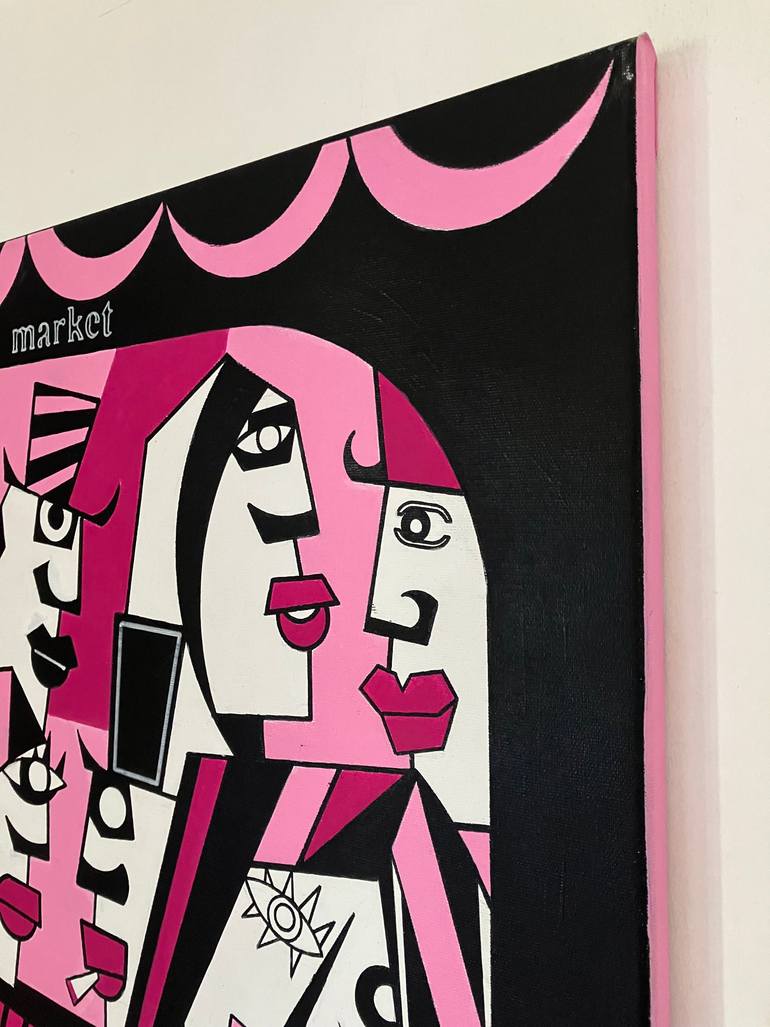 Original Abstract People Painting by Tommaso Fanuzzi