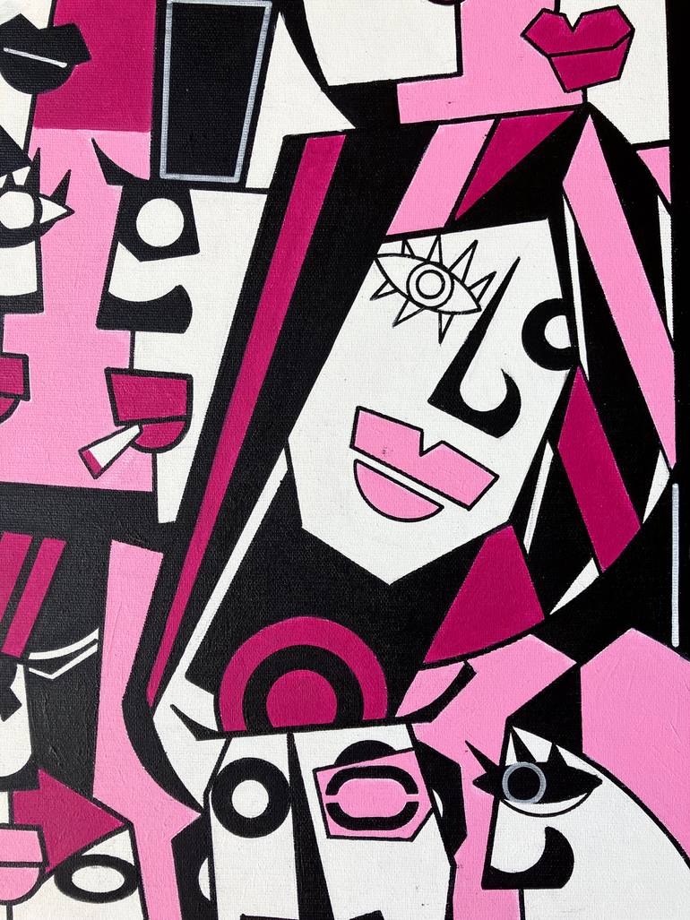 Original Abstract People Painting by Tommaso Fanuzzi
