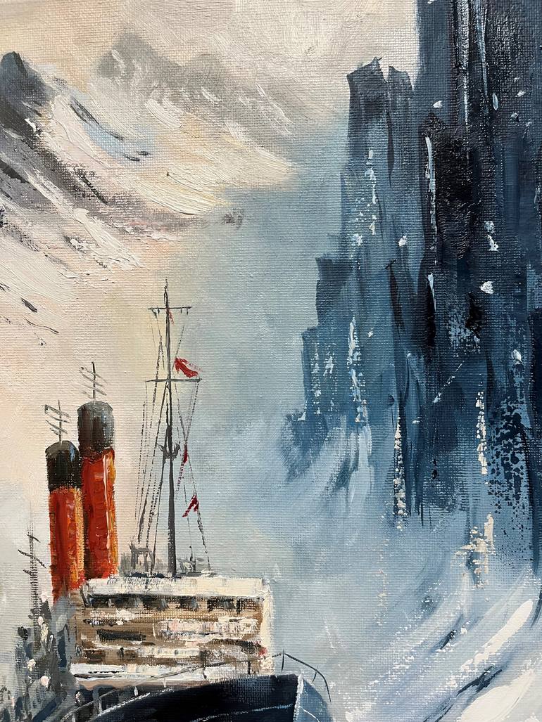 Original Contemporary Seascape Mixed Media by Elena Evtsikhevich