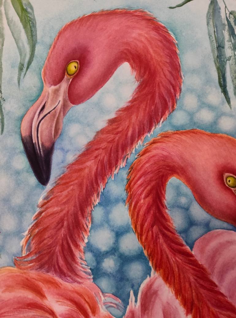 Original Illustration Animal Painting by Tetiana Vlasenko