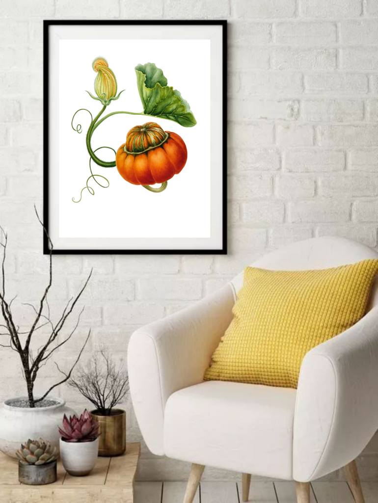 Original Illustration Botanic Painting by Tetiana Vlasenko