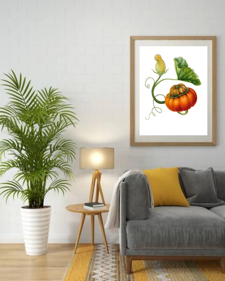 Original Illustration Botanic Painting by Tetiana Vlasenko