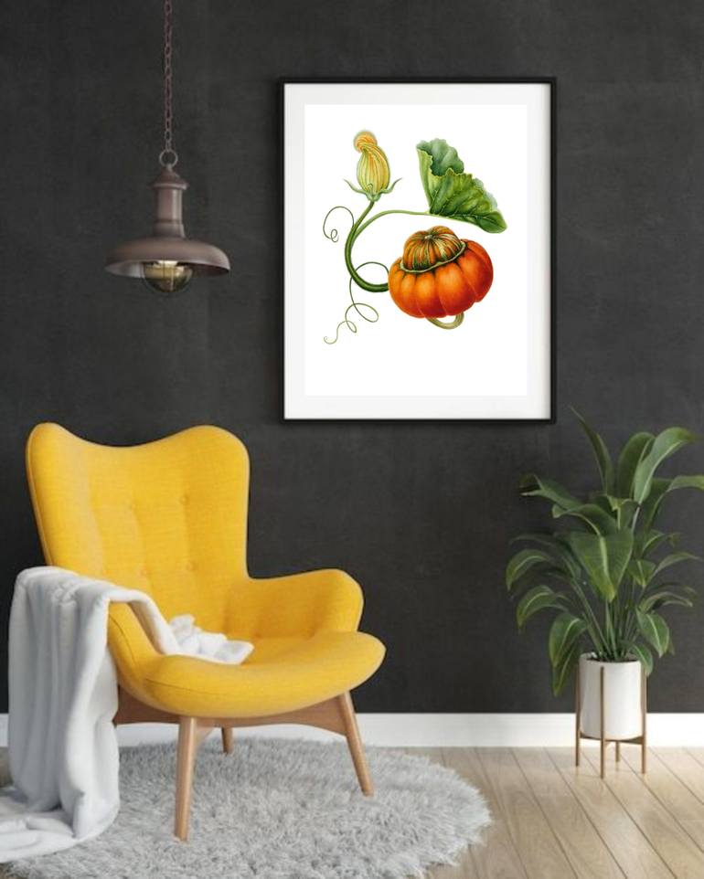 Original Illustration Botanic Painting by Tetiana Vlasenko