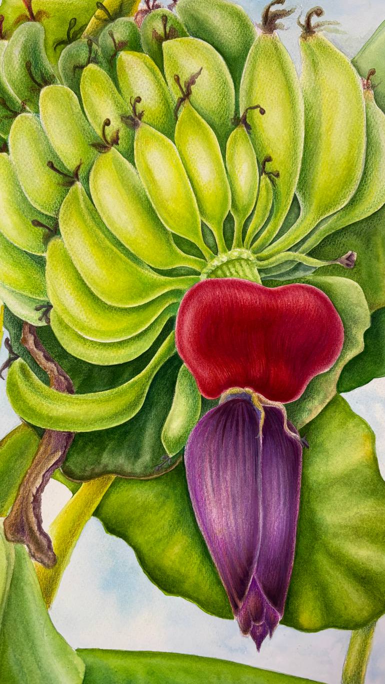 Original Color Field Painting Botanic Painting by Tetiana Vlasenko