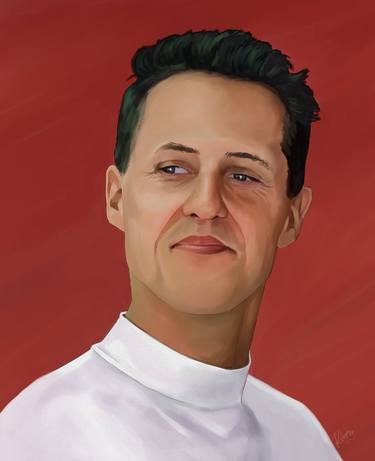 Michael Schumacher Digital Portrait Painting LIMITED EDITION thumb