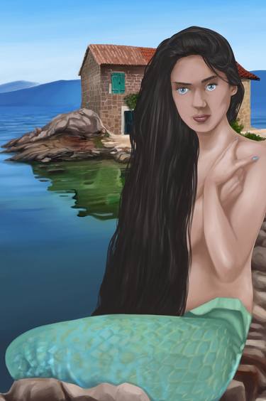 Limited Edition ‘Sea Goddess at Bjelila’ Canvas Print thumb