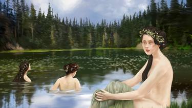 Limited Edition ‘Nymphs at Snake Lake’ Canvas Print thumb