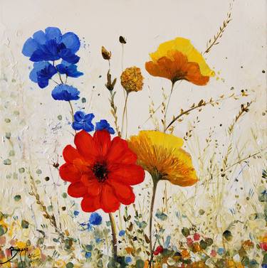 Print of Expressionism Floral Paintings by Eric BRUNI