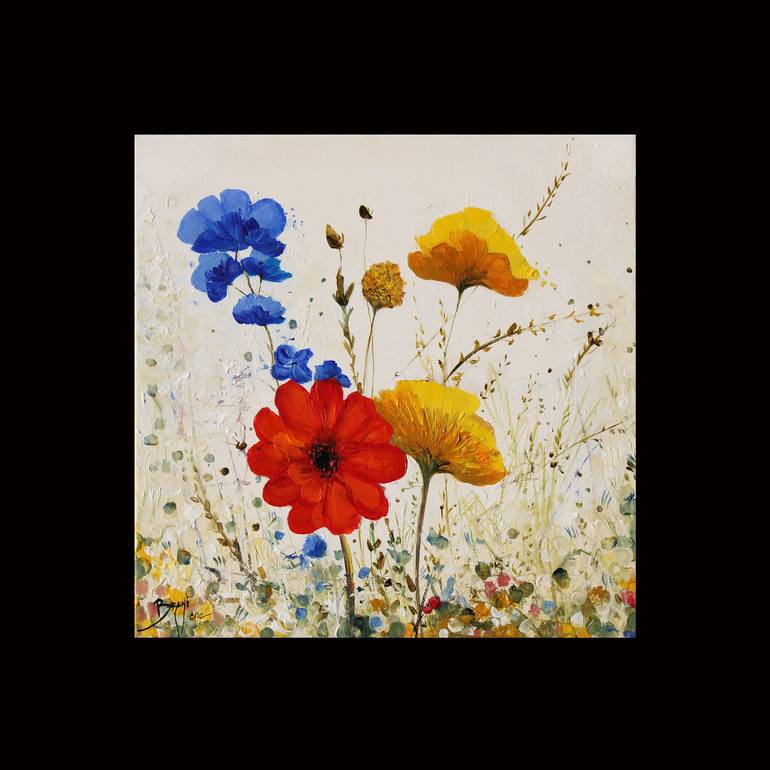 Original Floral Painting by Eric BRUNI