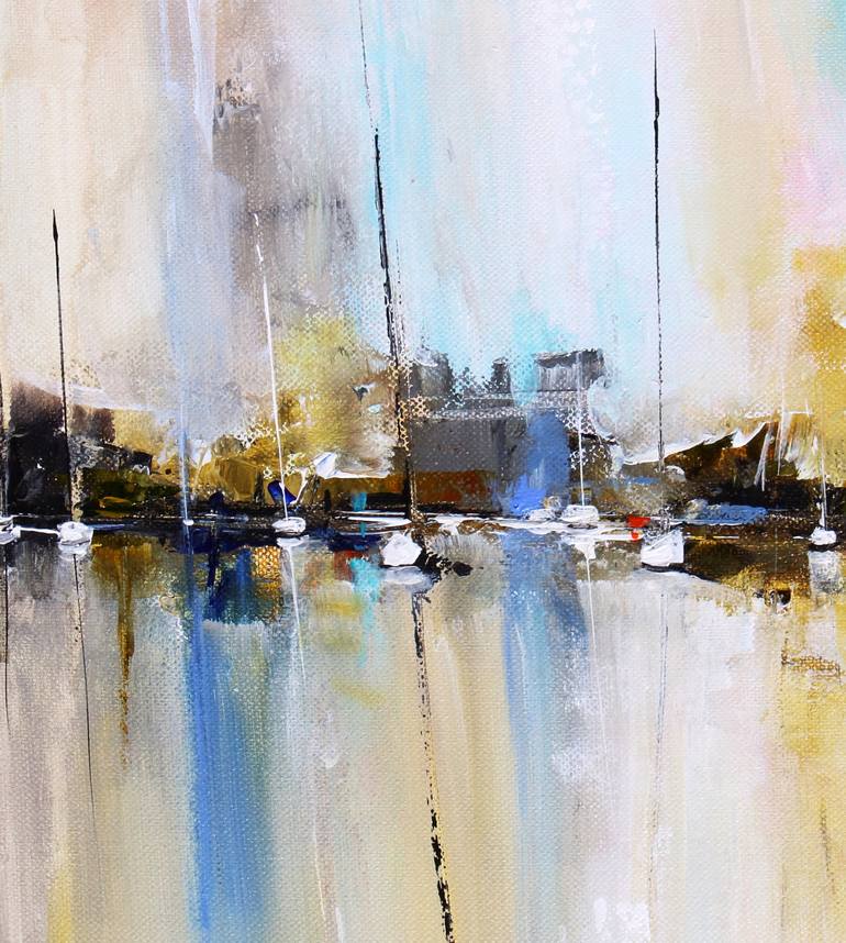 Original Abstract Expressionism Boat Painting by Eric BRUNI