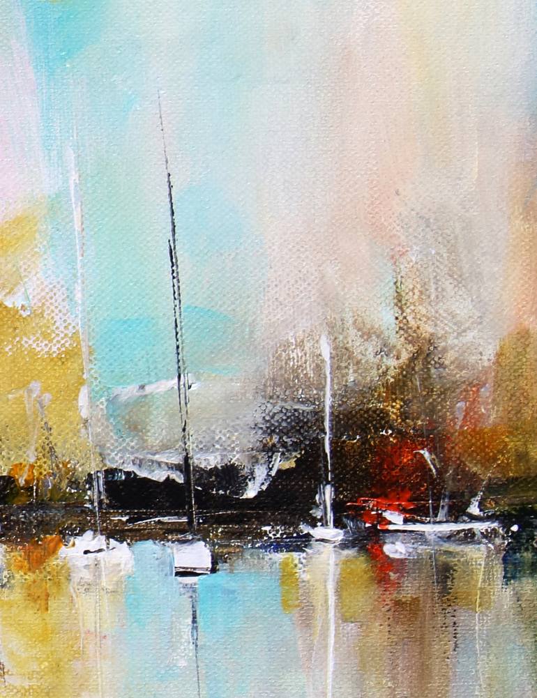 Original Abstract Expressionism Boat Painting by Eric BRUNI